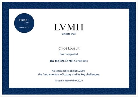 inside lvmh certificate|lvmh login.